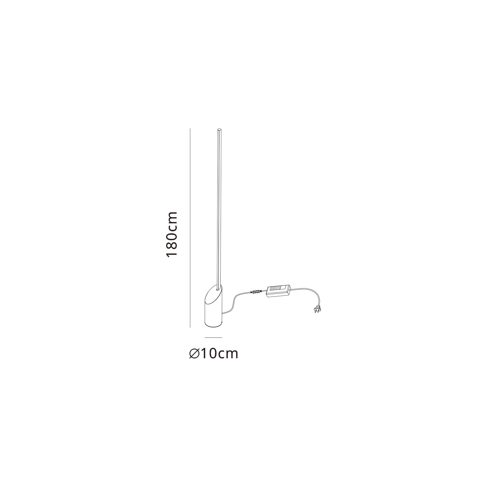 M8512  Marmol 180cm Floor Lamp 28W LED White Marble